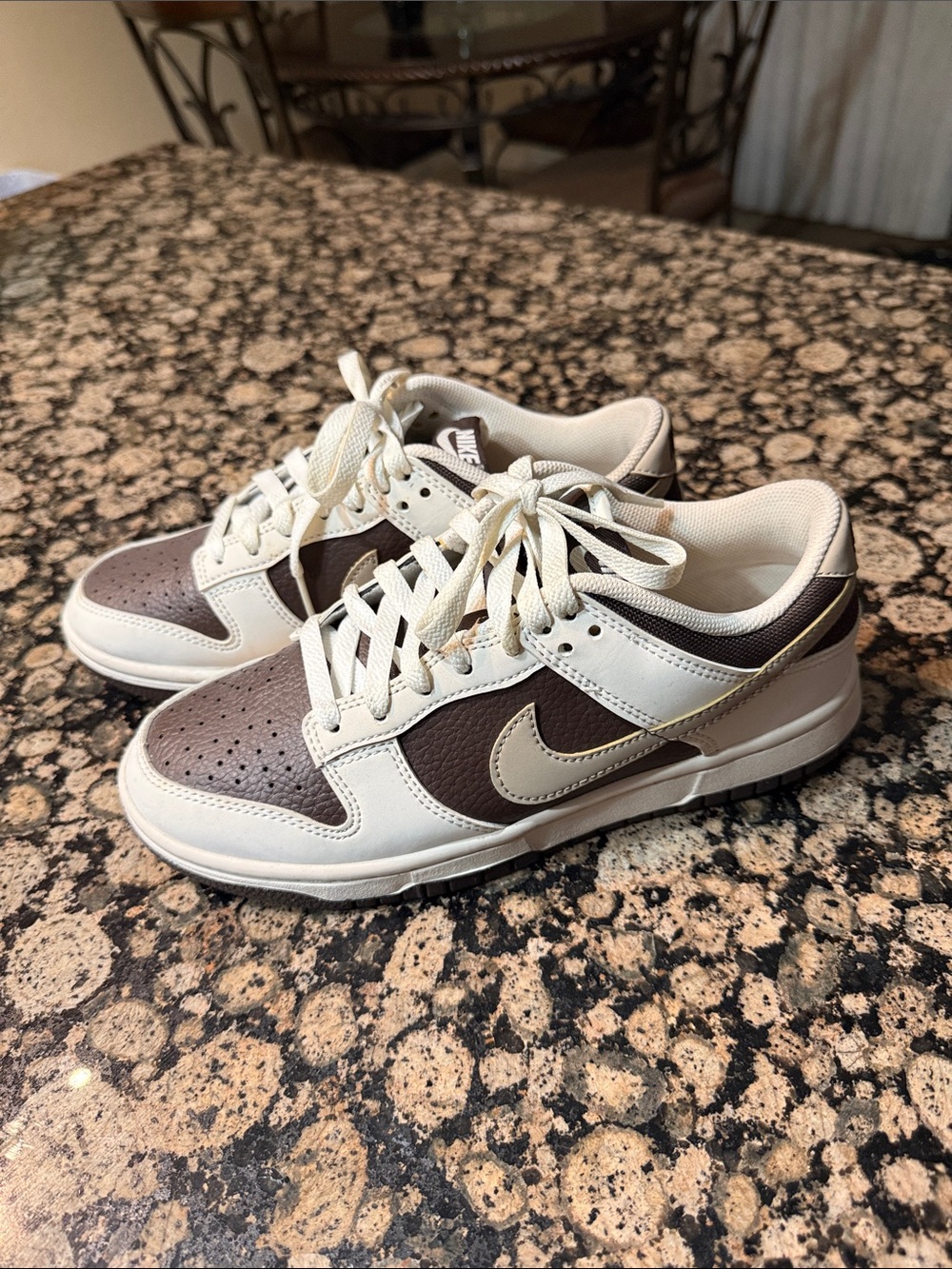 Nike Low-Top Sneakers in Brown and Cream